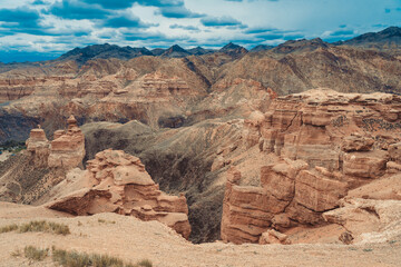 Charyn canyon in the Almaty region of Kazakhstan. Great views of the Grand Canyon.