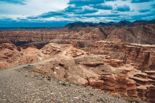 Charyn canyon in the Almaty region of Kazakhstan. Great views of the Grand Canyon.