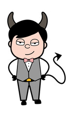 Evil Cartoon Groom as Devil