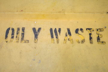 Oily Waste sign