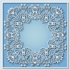 Abstract vector ornamental nature vintage frame.
