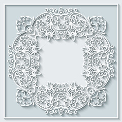 Abstract vector ornamental nature vintage frame.