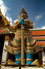 Fototapeta na wymiar Demon Guardian Wat Phra Kaew Grand Palace Bangkok