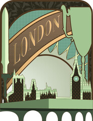 vector illustration of the city of london