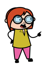 Cartoon Teacher Saying Something