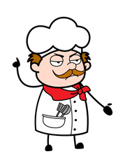 Angry Businessman Cartoon with one hand raised