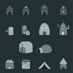 house icons set