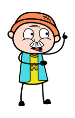 Cartoon Grandpa Communicating