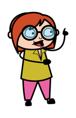 Cartoon Teacher Communicating