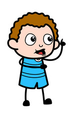 Cartoon Kid Communicating