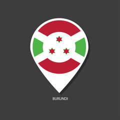 Burundi flag Vector marker with flags.