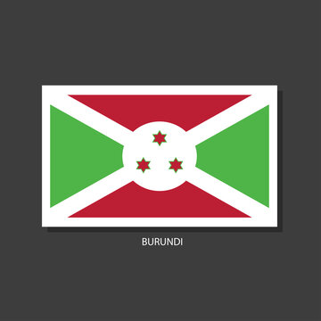 Burundi flag Vector Square Icon	
