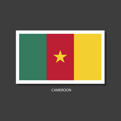 Cameroon flag Vector Square Icon	