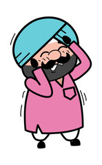 Annoyed Cute Sardar Cartoon
