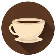 Coffee cup. Flat icon