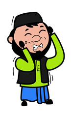 Annoyed Muslim Man Cartoon