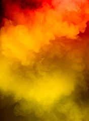 Raamstickers Abstract colorful, multicolored smoke spreading, bright background for advertising or design, wallpaper for gadget. Neon lighted smoke texture, blowing clouds. Modern designed. © master1305