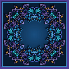 Abstract vector ornamental nature vintage frame.