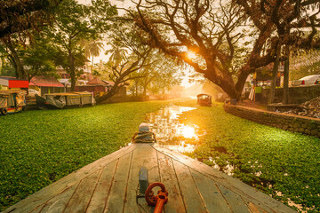 Sunrise view from Allepy Backwaters Kerala India