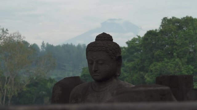 Candi Borobudur - Mahayana Javanese Buddhist Temple UNESCO World Heritage Site - Stupas and Buddha Statue in Yogyakarta Magelang, Central Java, Indonesia Indonesian