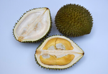 Fototapeta premium Durian on a white background