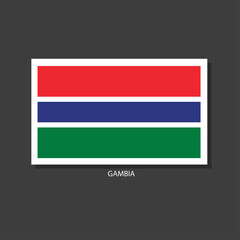 Gambia flag Vector Square Icon