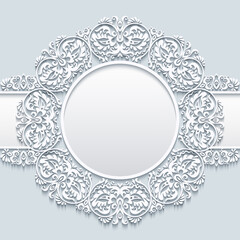 Abstract vector ornamental nature vintage frame.