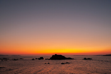 Obraz na płótnie Canvas Intense sunset in northern Spain