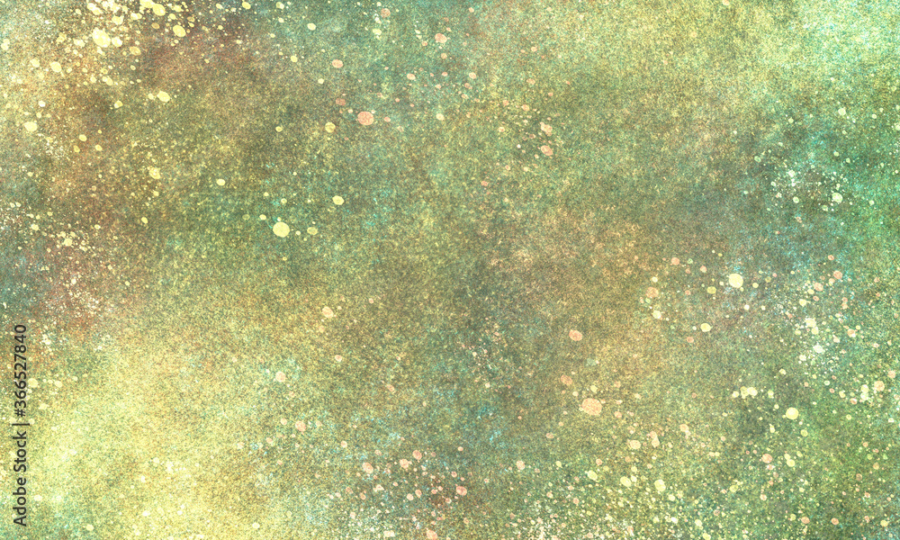 Canvas Prints elegant green grunge background with splashes of different colors.