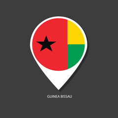 Guinea-Bissau flag Vector marker with flags.	
