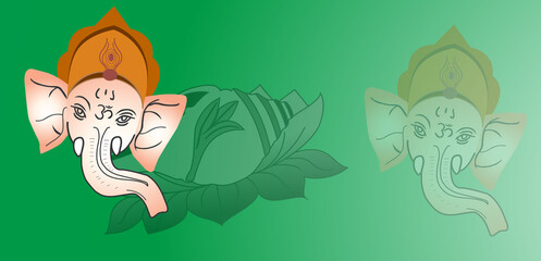 Lord Ganpati background for Ganesh Chaturthi festival
