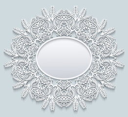 Abstract vector ornamental nature color vintage frame.