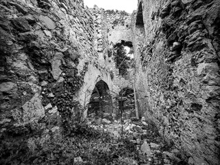 Ghost town of Rocchetta Alta and his remains. Starting with the 1960s, the village was abandoned...