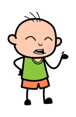 Bald Boy Cartoon Arguing