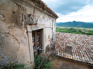 Ghost town of Rocchetta Alta and his remains. Starting with the 1960s, the village was abandoned...