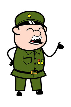recommend clip art: Military Man Cartoon Arguing