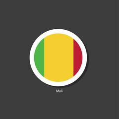 Fototapeta premium Mali flag Vector circle with flags.