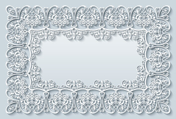 Abstract vector ornamental nature vintage frame.