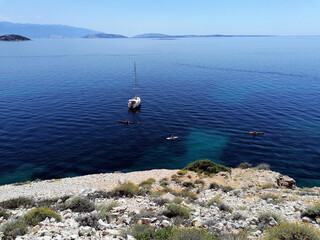 Fototapeta na wymiar Sea blue, island of Krk, Kvarner, Croatia!