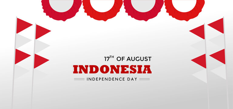 17 august, happy indonesia independence day with variant decoration