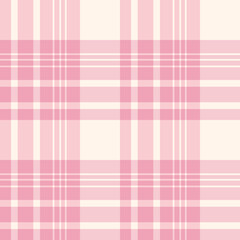 Seamless pattern in simple cozy pink and light beige colors for plaid, fabric, textile, clothes, tablecloth and other things. Vector image.