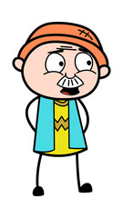 Worried Cartoon Grandpa Talking