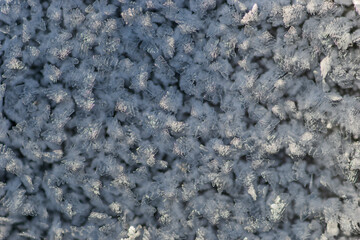 ice crystals on frozen surface