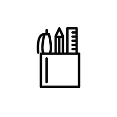 Pencil stand icon template