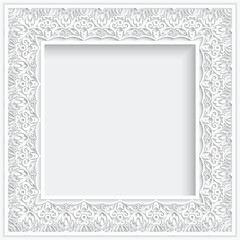 Vector abstract ornamental nature vintage frame