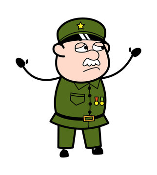 recommend clip art: Regret Military Man Cartoon