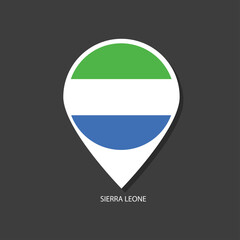 Sierra Leone flag Vector marker with flags.