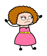 Regret Young Lady Cartoon