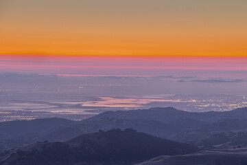 San Francisco Bay Area at Sunset