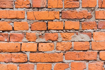 Obraz premium brick red wall texture. background of a old brick house.